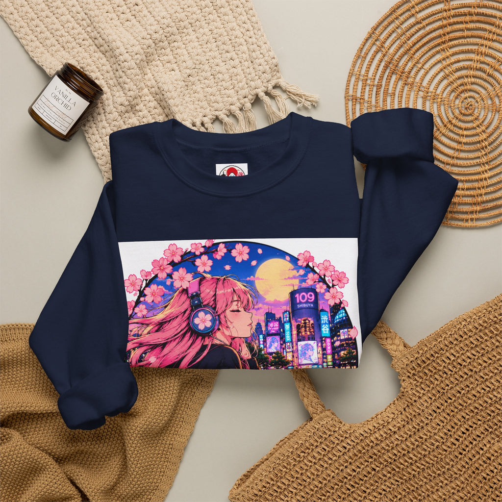 Shibuya Sky 4 Tokyo Neon Anime Crewneck Sweatshirt