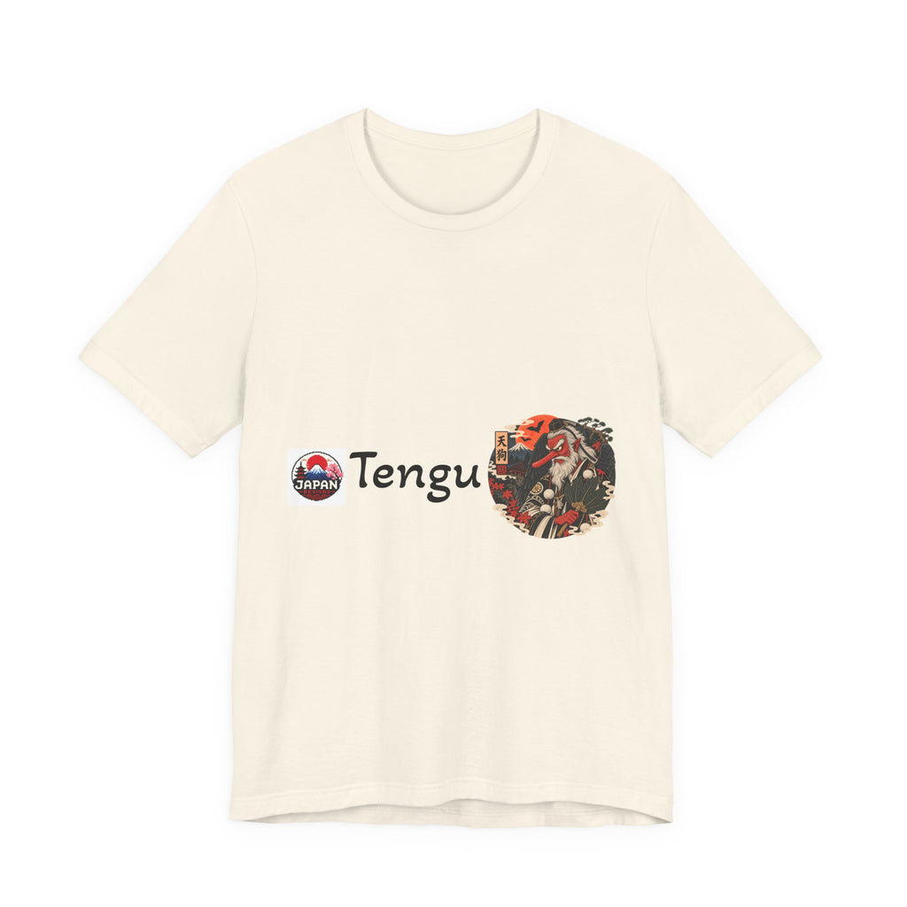 Tengu Japanese Yokai Halloween Mask Tee | Tengu Illustration T-Shirt