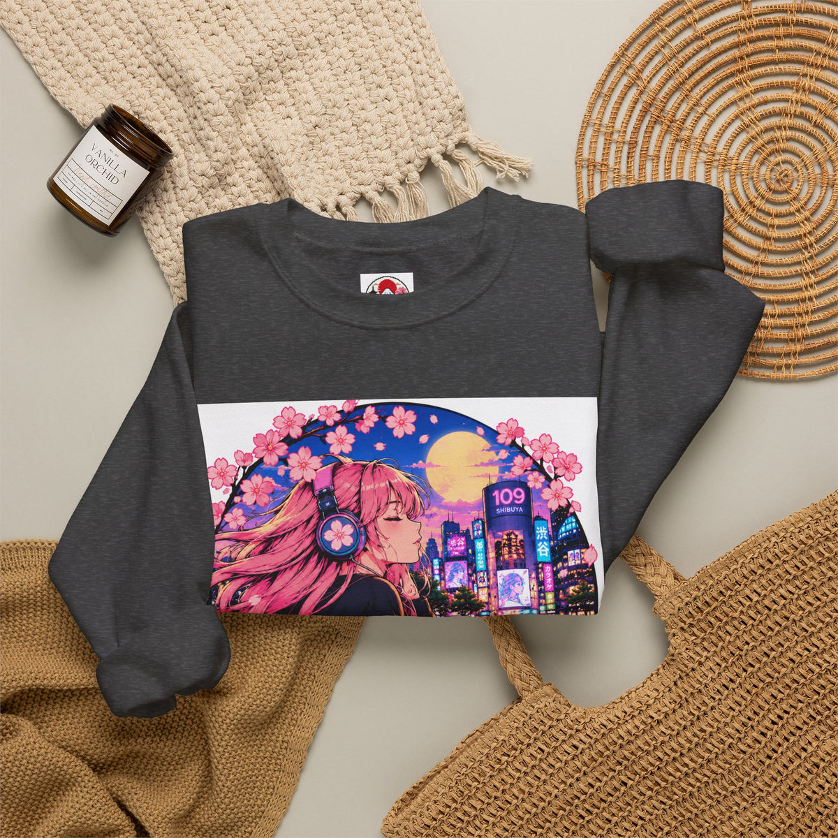 Shibuya Sky 4 Tokyo Neon Anime Crewneck Sweatshirt