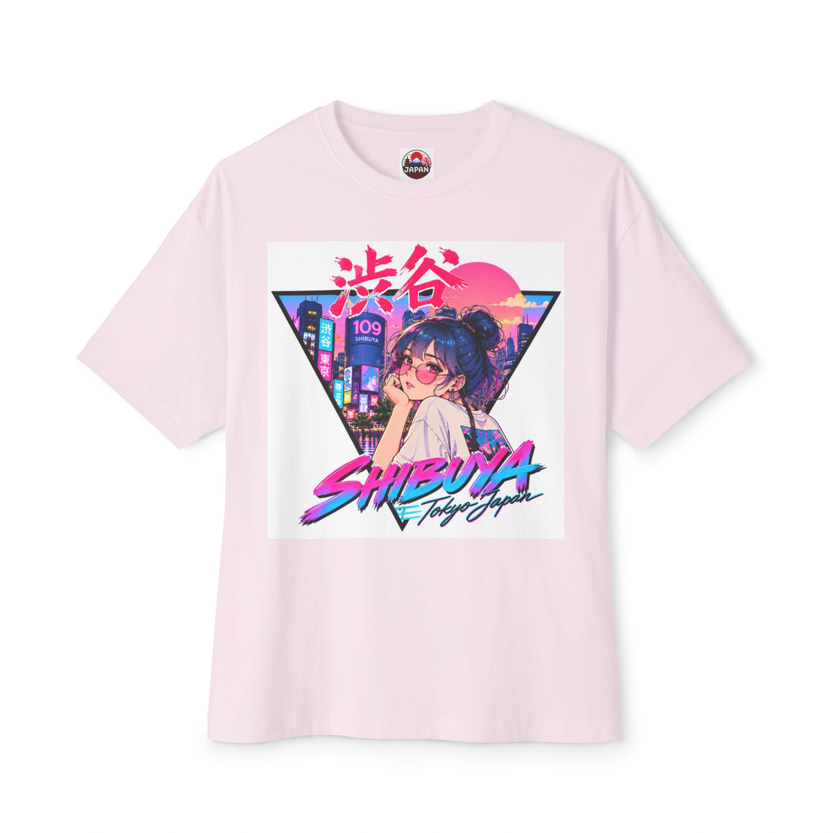 Shibuya Sky 2 City Pop Neon Anime Tee — Retro Japanese Cityscape Graphic T-Shirt