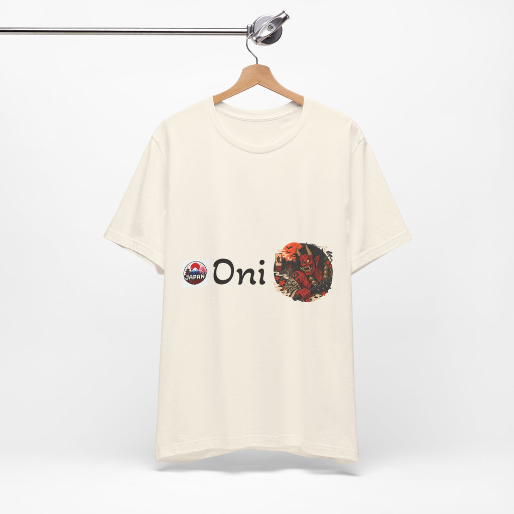 Oni Japanese Demon Yokai Halloween Illustration T-Shirt | Samurai Mask Graphic