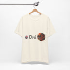 Oni Japanese Demon Yokai Halloween Illustration T-Shirt | Samurai Mask Graphic