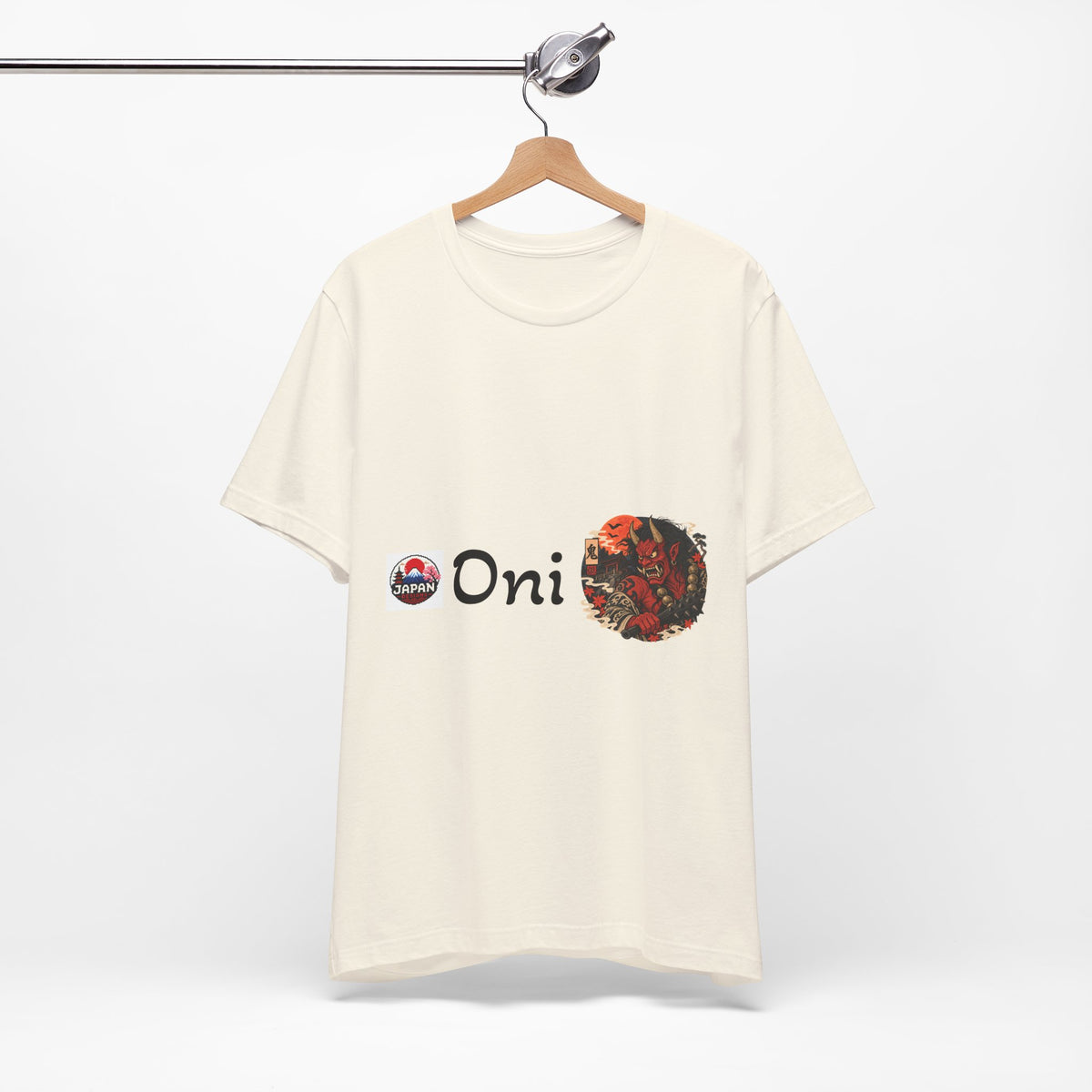 Oni Japanese Demon Yokai Halloween Illustration T-Shirt | Samurai Mask Graphic