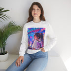 Harajuku Style 9 Neon City Anime Girl Crewneck Sweatshirt — Tokyo Street Anime Graphic