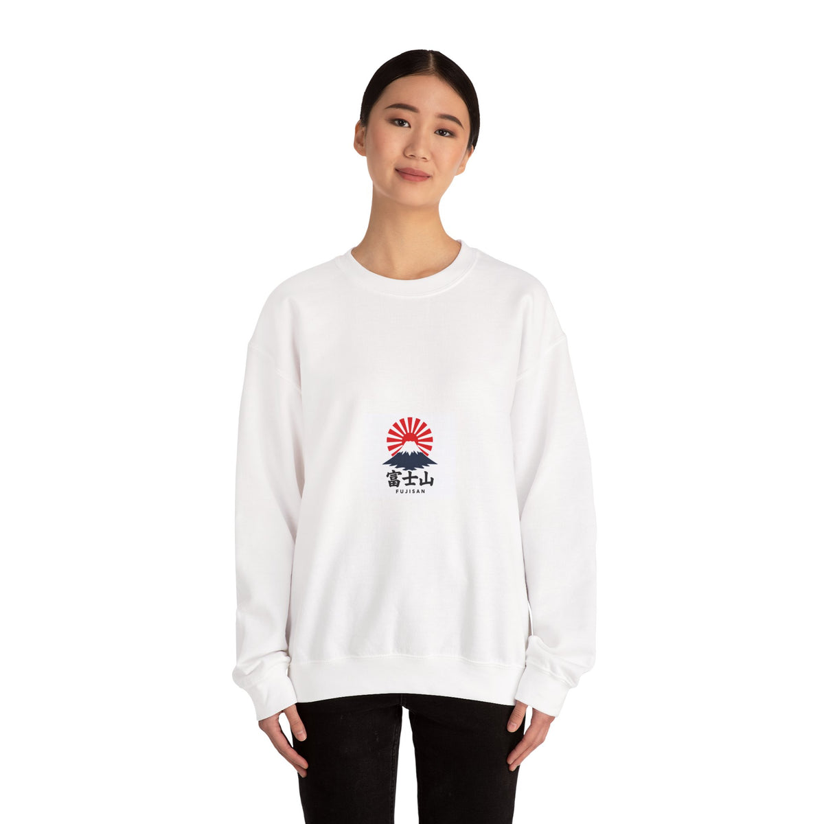 Rising Sun Mount Fuji Sweatshirt | Japanese Kanji Graphic
