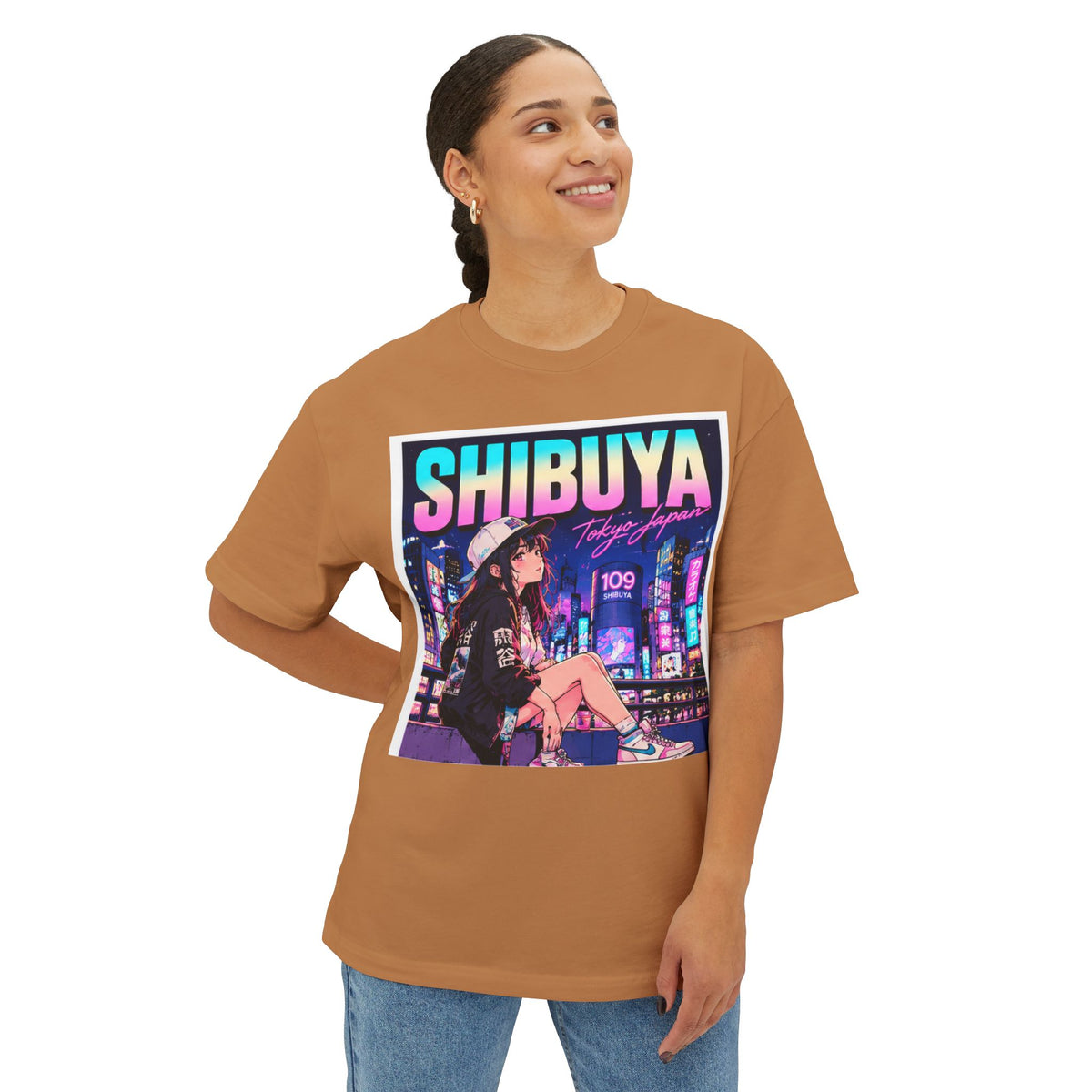 Shibuya Sky 3 Tokyo City Pop Neon Anime Tee — Retro Japanese Cityscape Graphic T-Shirt