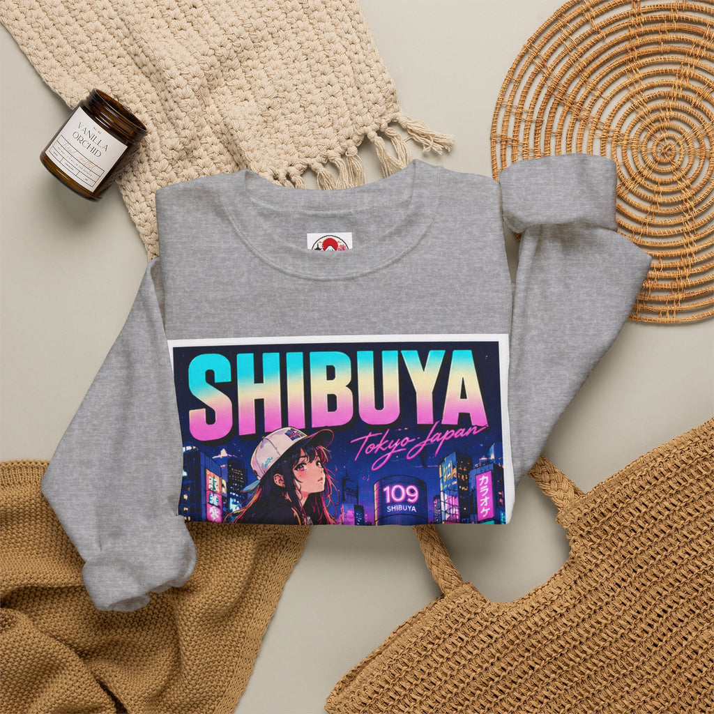 Shibuya Sky 3 Tokyo Neon Anime Crewneck Sweatshirt
