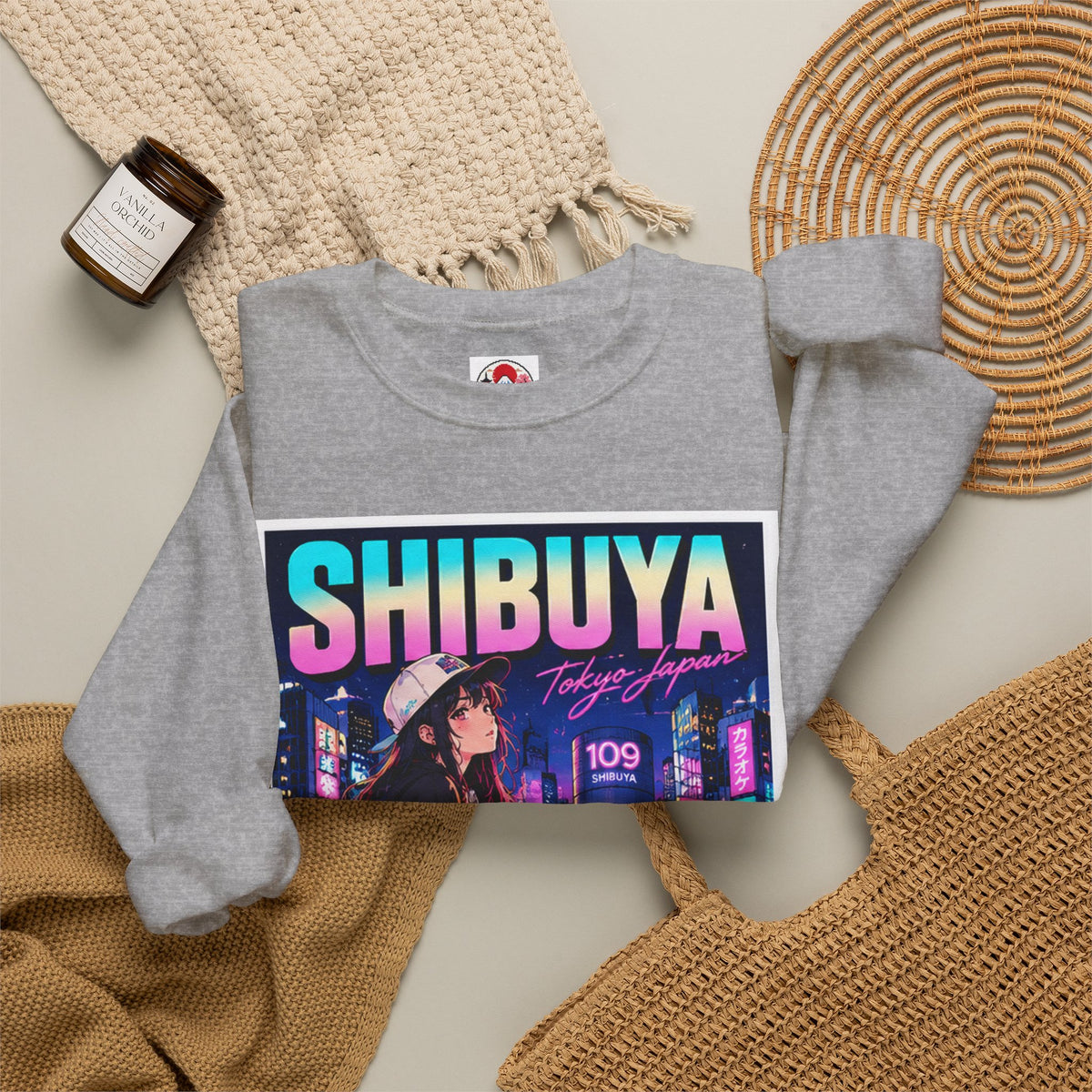 Shibuya Sky 3 Tokyo Neon Anime Crewneck Sweatshirt