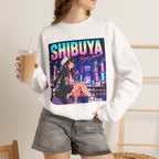 Shibuya Sky 3 Tokyo Neon Anime Crewneck Sweatshirt