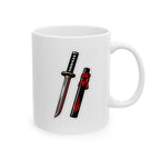 Katana Samurai Japanese Mug — Black Katana Samurai Sword Coffee Cup (11oz & 15oz)