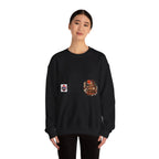 Mokugyo Daruma Yokai Halloween Illustration Crewneck Sweatshirt | Japanese Buddhist Motif