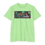 Akihabara Cyborg Sniper T‑Shirt —Green Akihabara Neon City Graphic