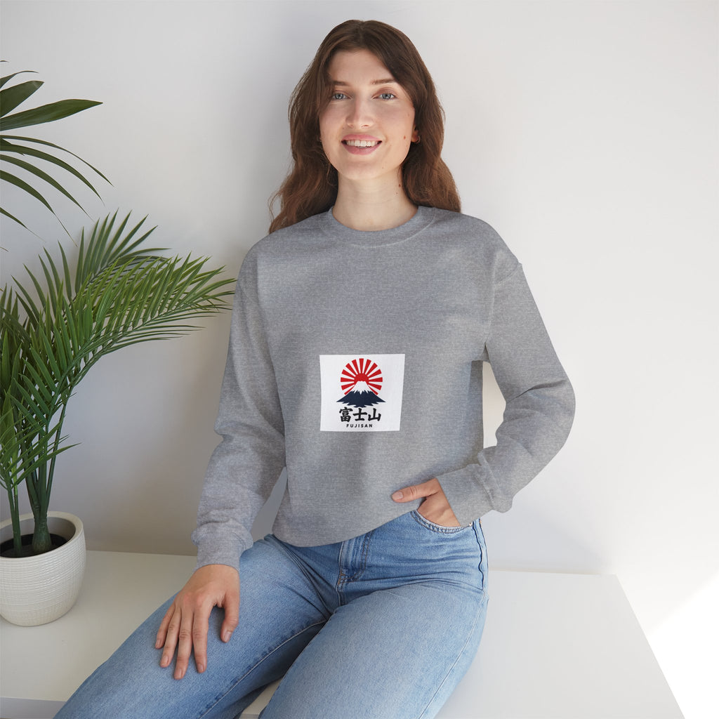 Rising Sun Mount Fuji Sweatshirt | Japanese Kanji Graphic
