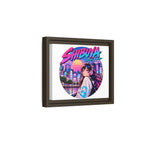 Shibuya Sky 1 City Pop Tokyo Anime Girl Matte Framed Canvas Print