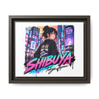 Shibuya Sky 5 City Pop Tokyo Anime Girl Matte Framed Canvas Print