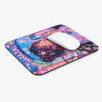 Harajuku Style 7 Neon City Anime Girl Mouse Pad — Retro Tokyo Anime Desk Mat