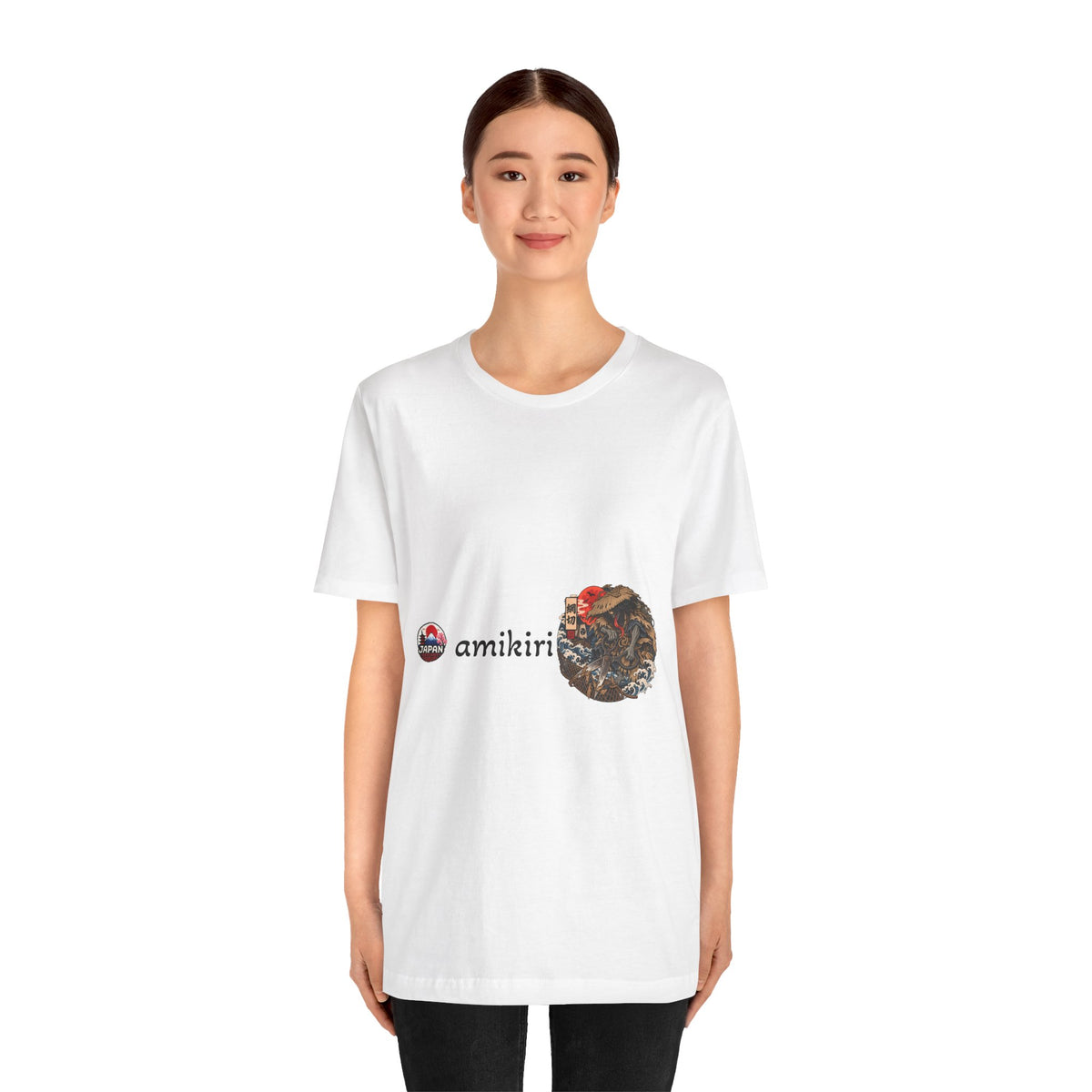 Amikiri yokai Halloween Logo Tee | Japanese Mask Illustration T-Shirt