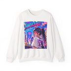 Harajuku Style 9 Neon City Anime Girl Crewneck Sweatshirt — Tokyo Street Anime Graphic