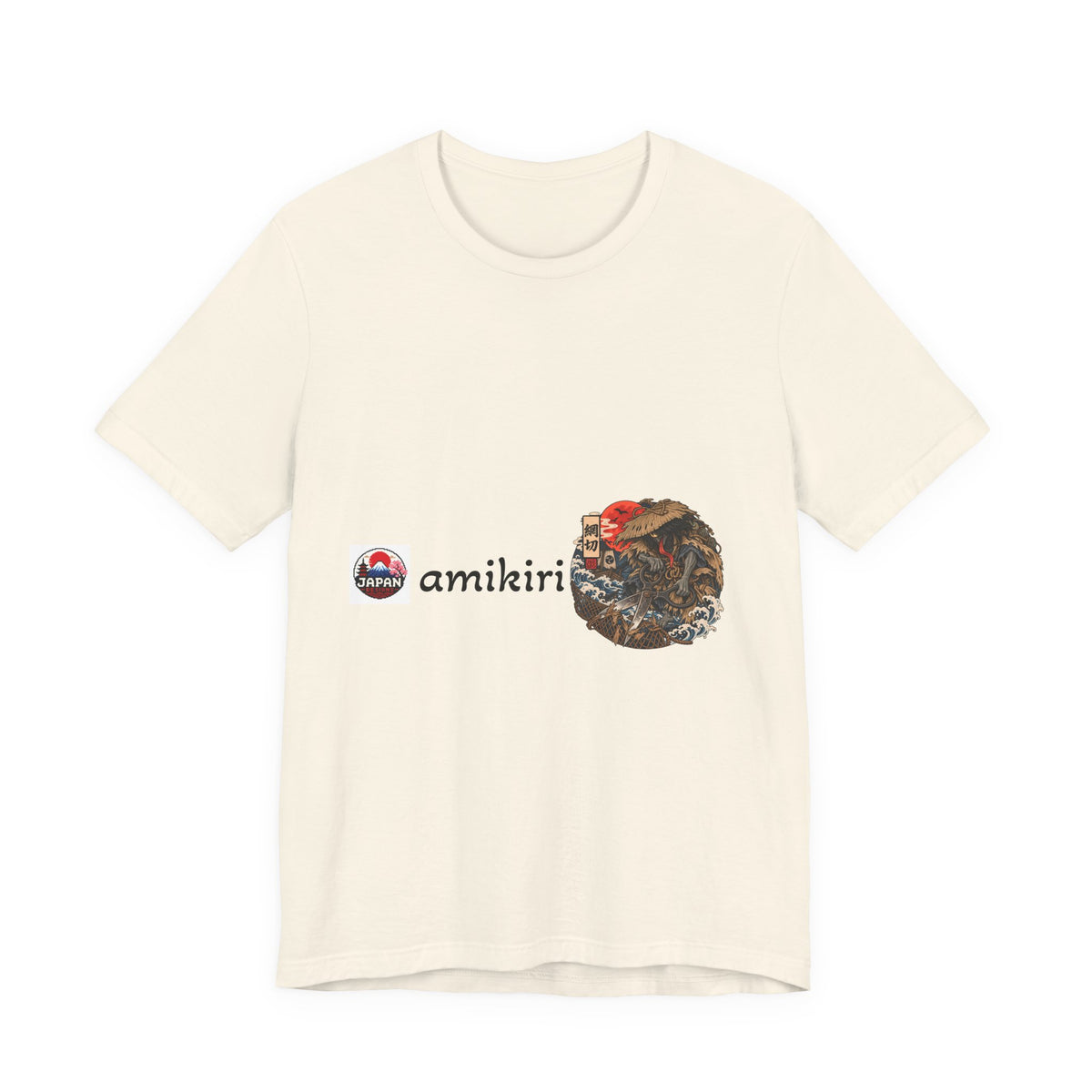 Amikiri yokai Halloween Logo Tee | Japanese Mask Illustration T-Shirt