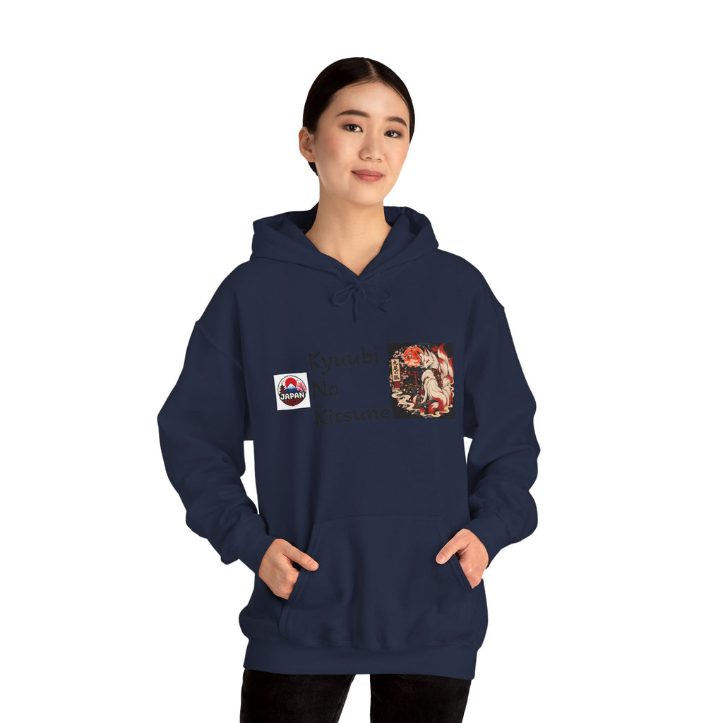 Japanese Fox Spirit Yokai Halloween Hoodie | Kyuubi No Kitsune Illustration