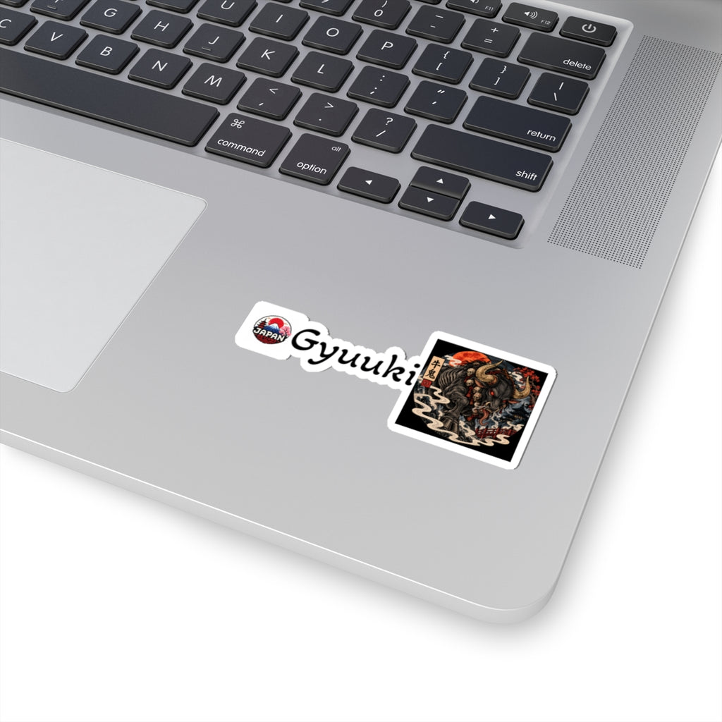 Gyuuki Demon Yokai Halloween Illustration Kiss-Cut Stickers | Japanese Oni Art