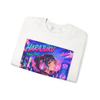 Harajuku Style 11 Neon City Anime Girl Crewneck Sweatshirt — Tokyo Street Anime Graphic