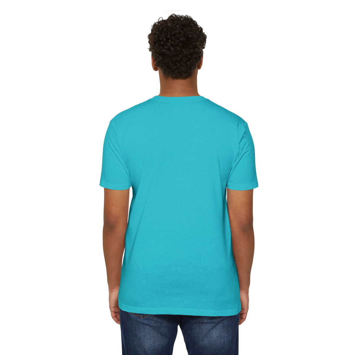Akihabara Cyborg Sniper T‑Shirt —Teal Akihabara Neon City Graphic