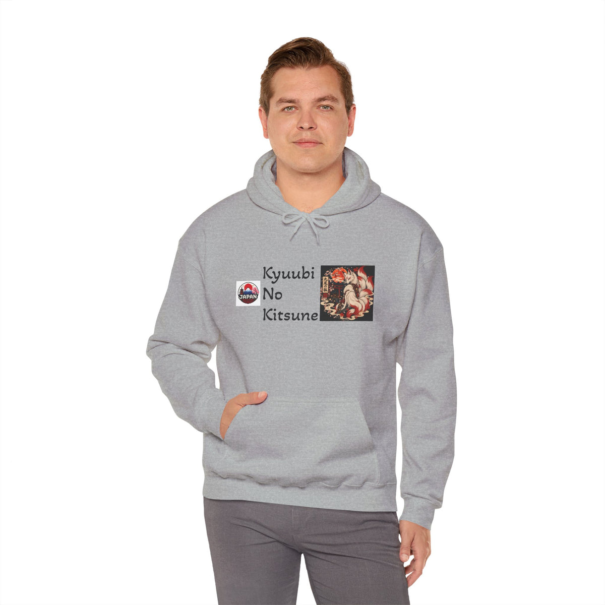 Japanese Fox Spirit Yokai Halloween Hoodie | Kyuubi No Kitsune Illustration