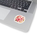 Cherry Blossom Kiss-Cut Sticker — Sakura Floral Laptop Decal