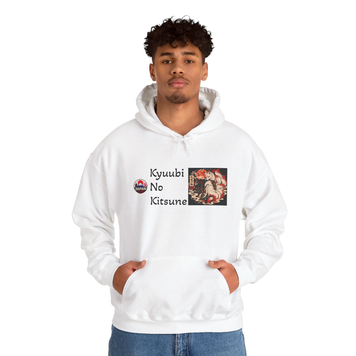 Japanese Fox Spirit Yokai Halloween Hoodie | Kyuubi No Kitsune Illustration