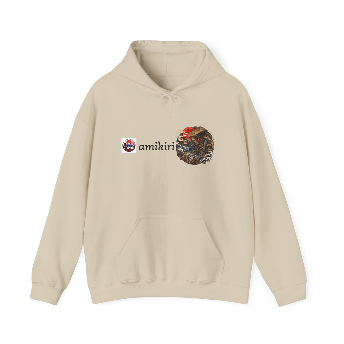 Amikiri Japanese Yokai Halloween Illustration Hoodie | Japanese Yokai monster Emblem