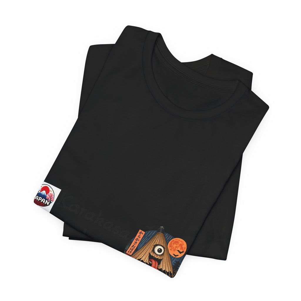 Karakasa Obake Halloween Illustration T-Shirt | Japanese Yokai Umbrella Design