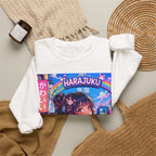 Harajuku Style 7 Neon City Anime Girl Crewneck Sweatshirt — Tokyo Street Anime Graphic