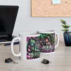 Akihabara Green Neon City Sniper Girl Mug 11oz Coffee Cup