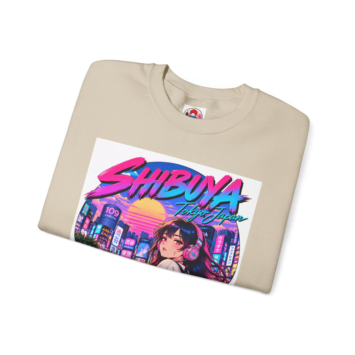 Shibuya Sky 1 City Pop Neon Anime Crewneck Sweatshirt