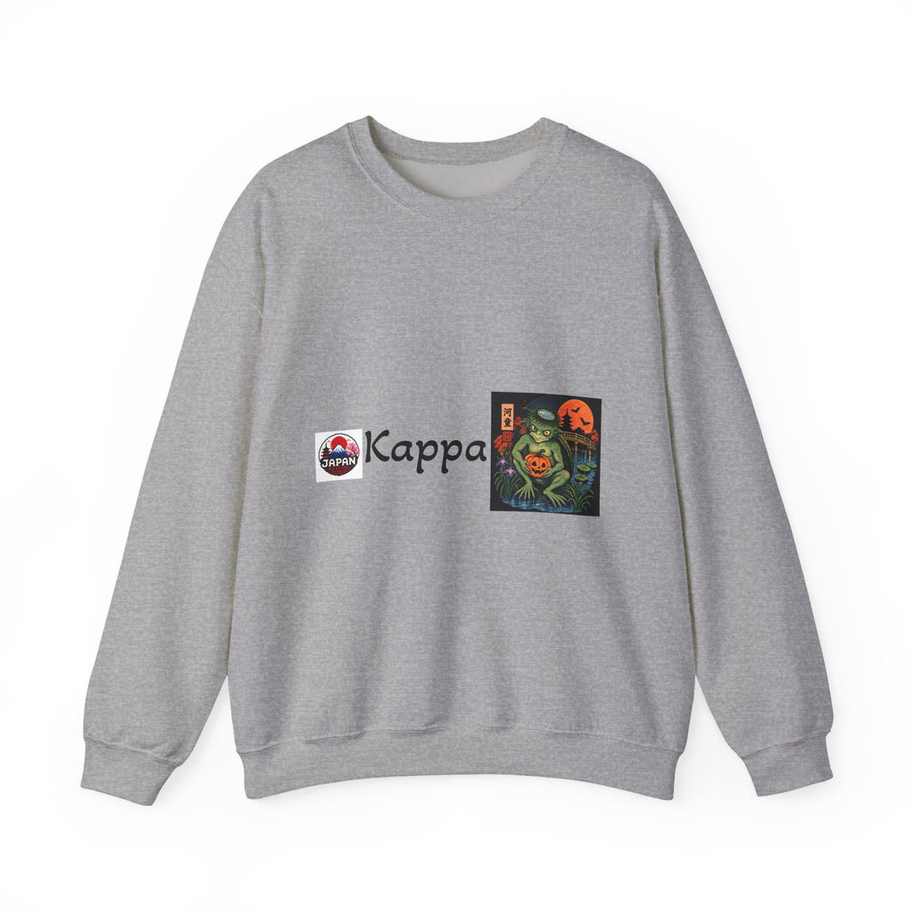 Kappa Logo Pumpkin Halloween Japanese Yokai Crewneck Sweatshirt | Retro Graphic