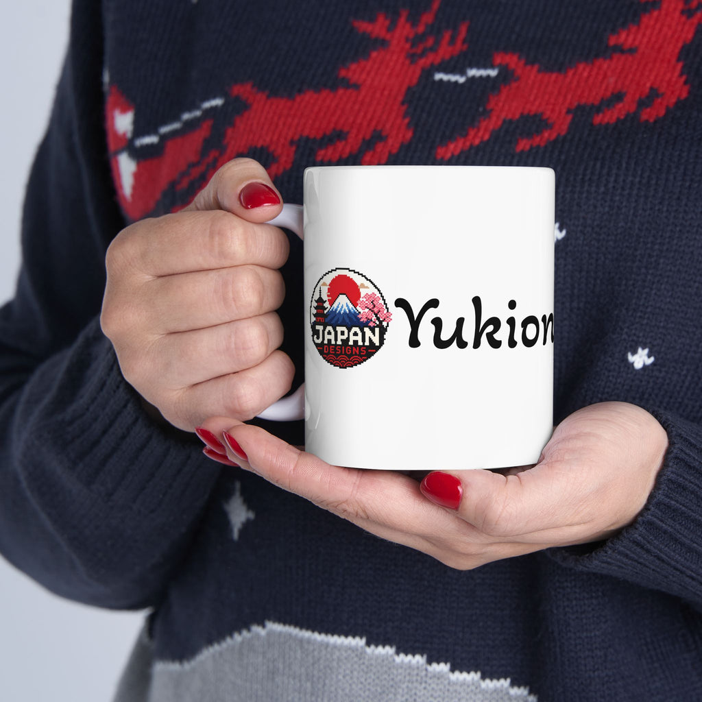 Snow Woman Japanese Ghost Halloween Geisha illustration Mug | Japanese Ukiyo-e style ceramic mug