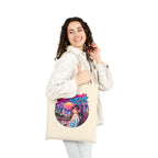 Shibuya Sky 1 City Pop Neon City Tote Bag — Anime Aesthetic Canvas Shopper