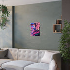 Harajuku Style 12 Neon City Anime Girl Satin Poster — Tokyo Japan Anime Wall Art