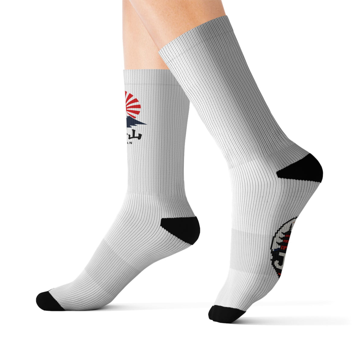 Mt. Fuji Japan Designs Sublimated Socks — Crew Athletic Socks
