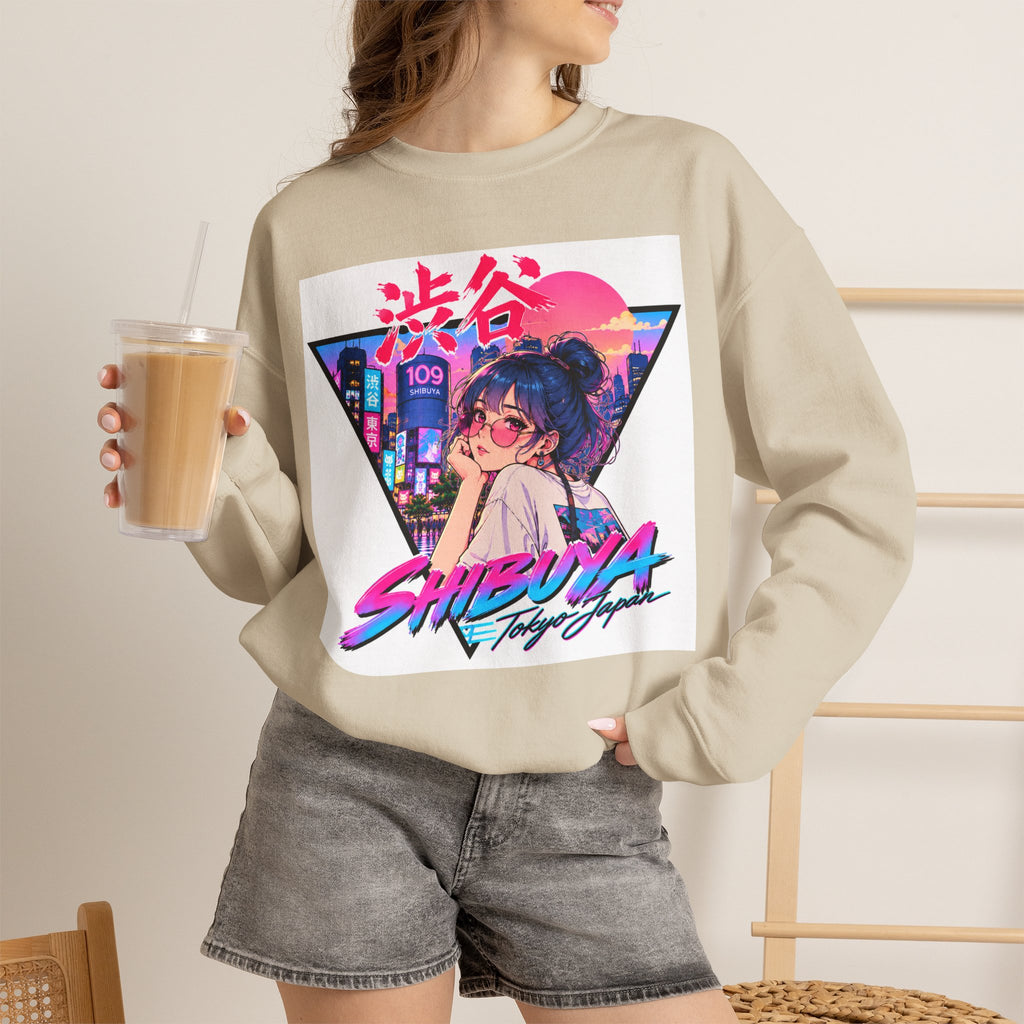 Shibuya Sky 2 Neon Anime Crewneck Sweatshirt