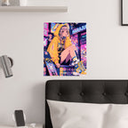 Harajuku Style 10 Neon City Anime Girl Satin Poster — Tokyo Japan Anime Wall Art