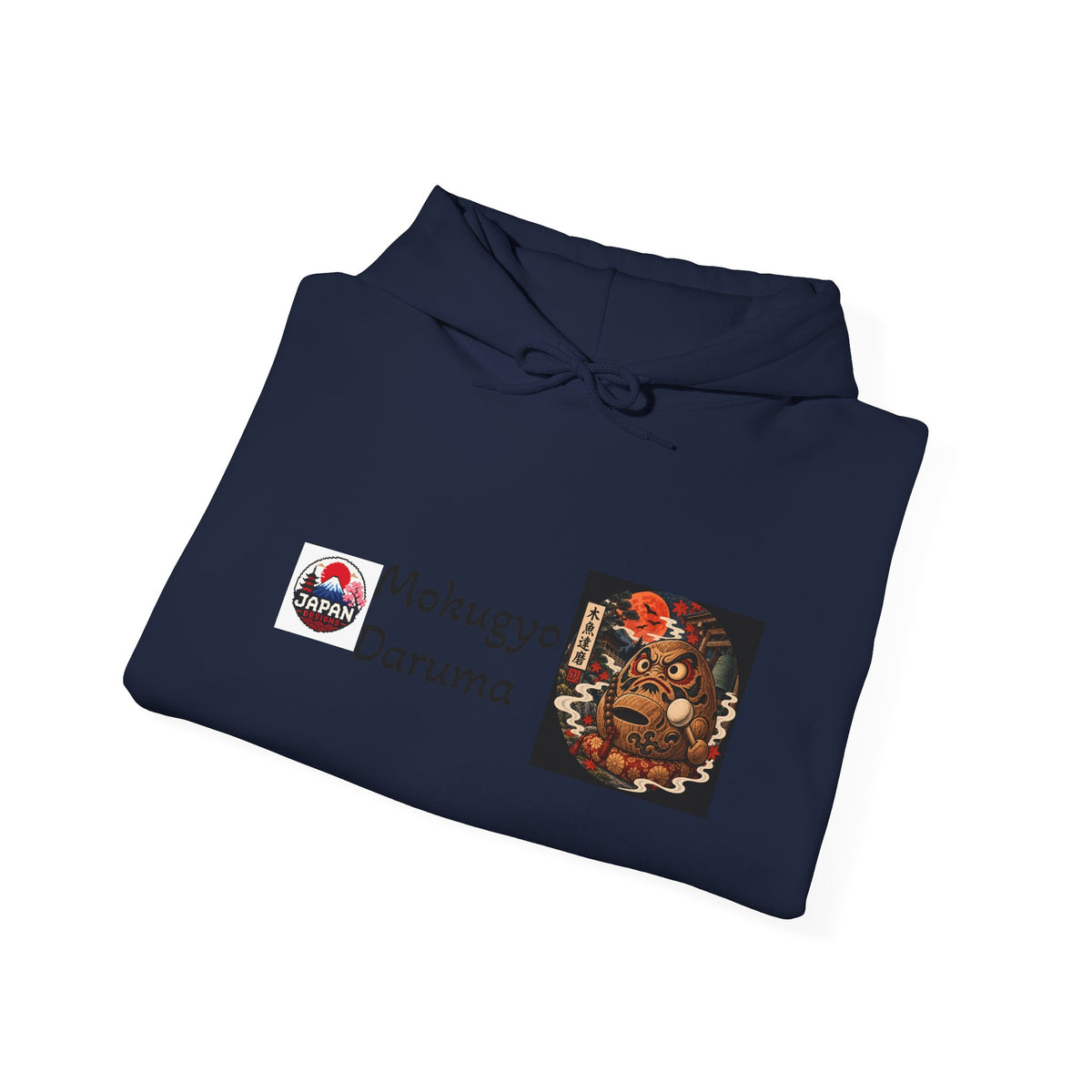 Mokugyo Daruma Yokai Halloween Illustration Hoodie | Japanese Temple Drum Design