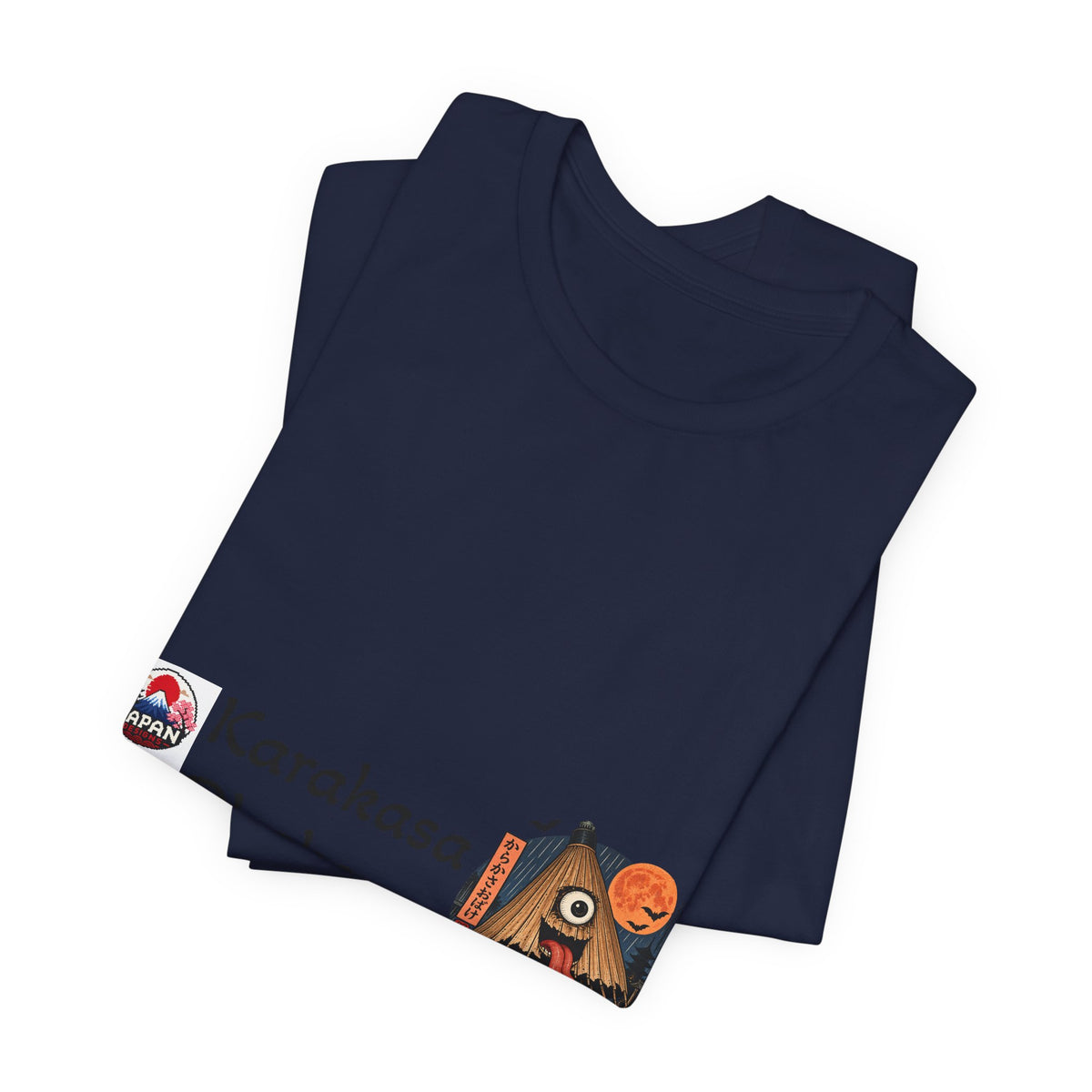 Karakasa Obake Halloween Illustration T-Shirt | Japanese Yokai Umbrella Design