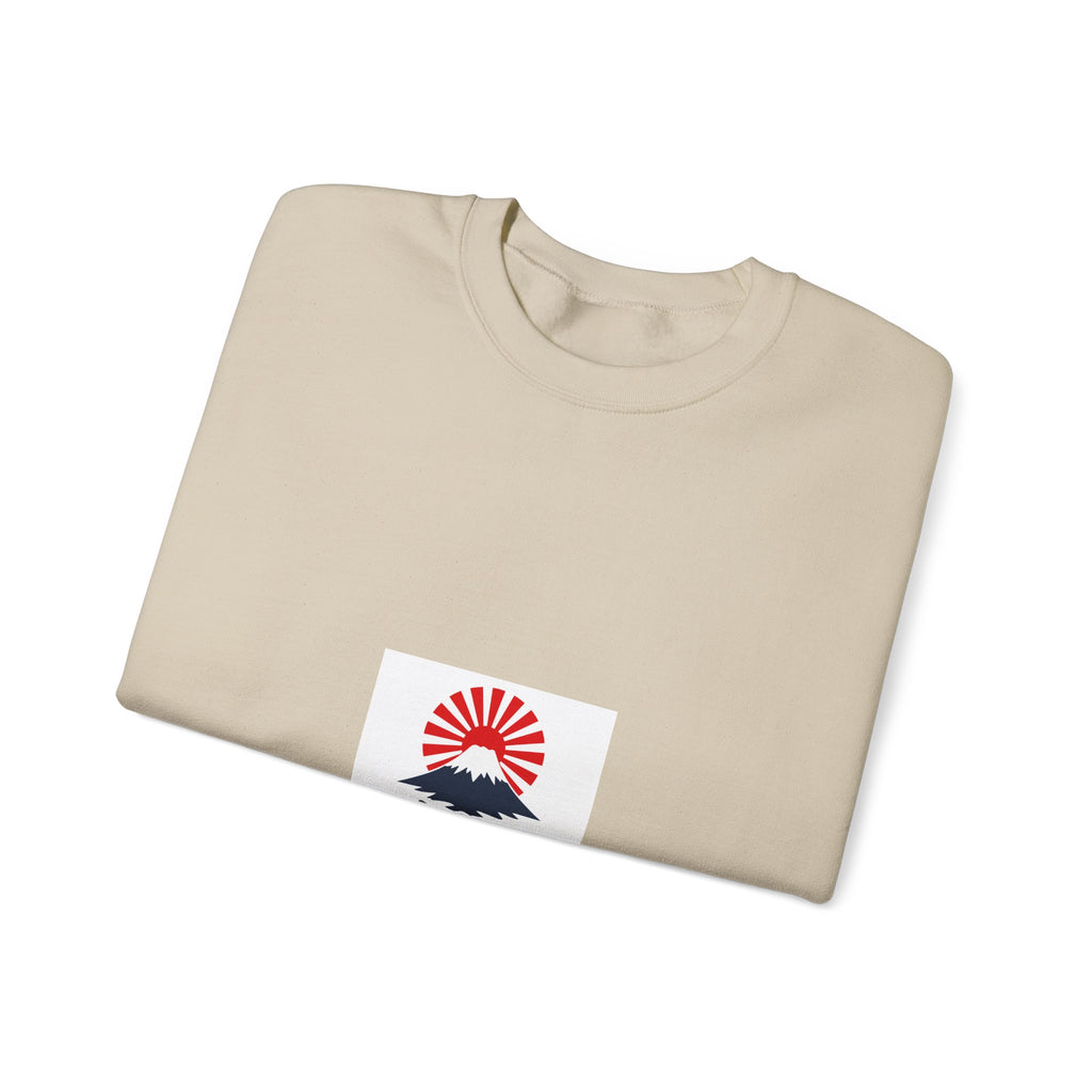 Rising Sun Mount Fuji Sweatshirt | Japanese Kanji Graphic