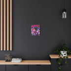 Harajuku Style 1 Neon City Tokyo Anime Girl Matte Canvas Wall Art