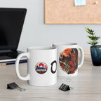 Oni Japanese Yokai Halloween Illustration Mug | Japanese Demon Ceramic Mug
