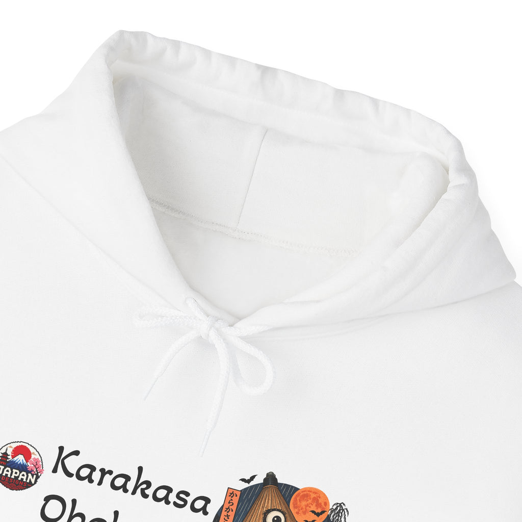 Karakasa Obake Halloween Ghost Illustration Hoodie | Japanese Yokai Hooded Sweatshirt