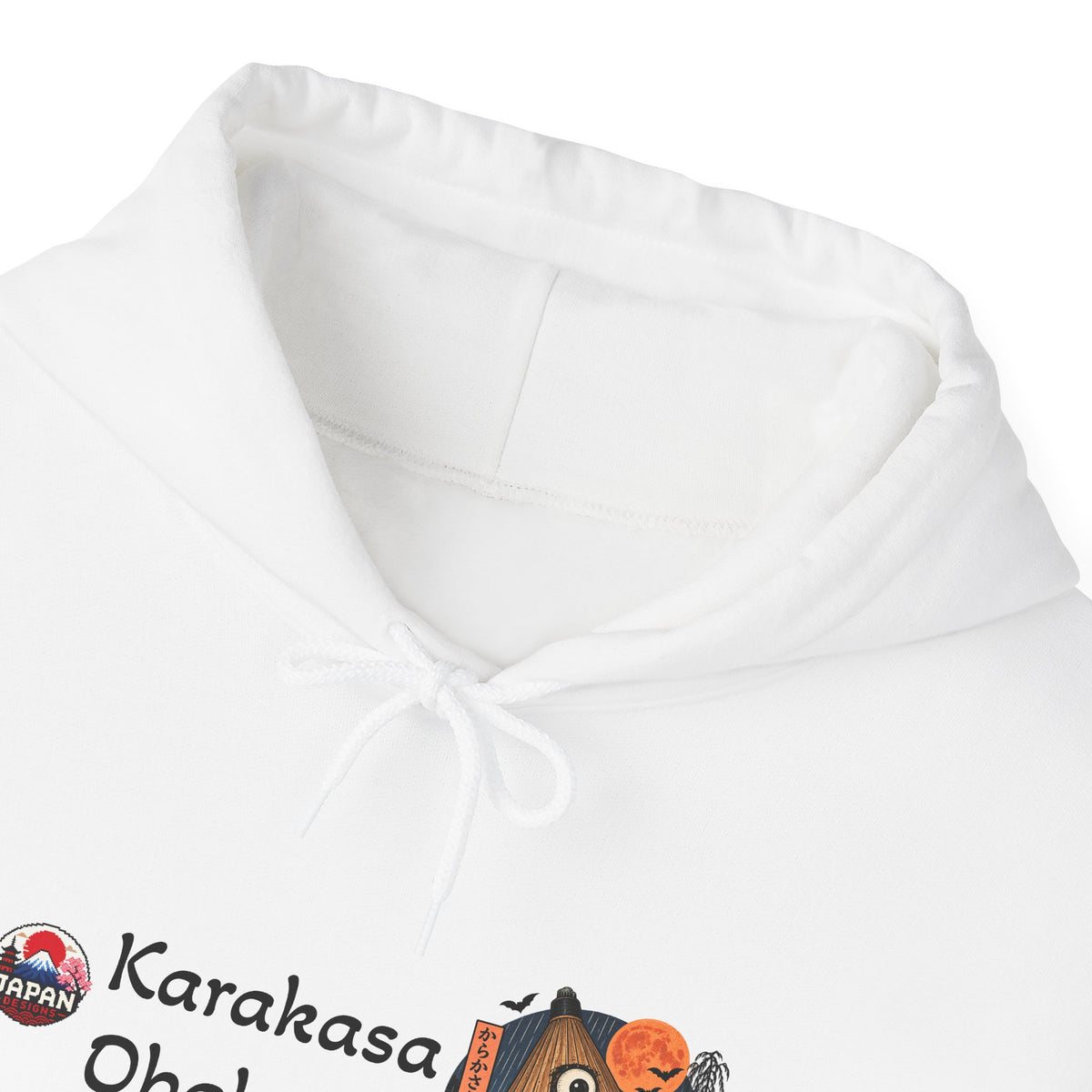 Karakasa Obake Halloween Ghost Illustration Hoodie | Japanese Yokai Hooded Sweatshirt