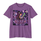 Akihabara Cyberpunk Sniper Girl T‑Shirt —Purple Akihabara Neon City Graphic